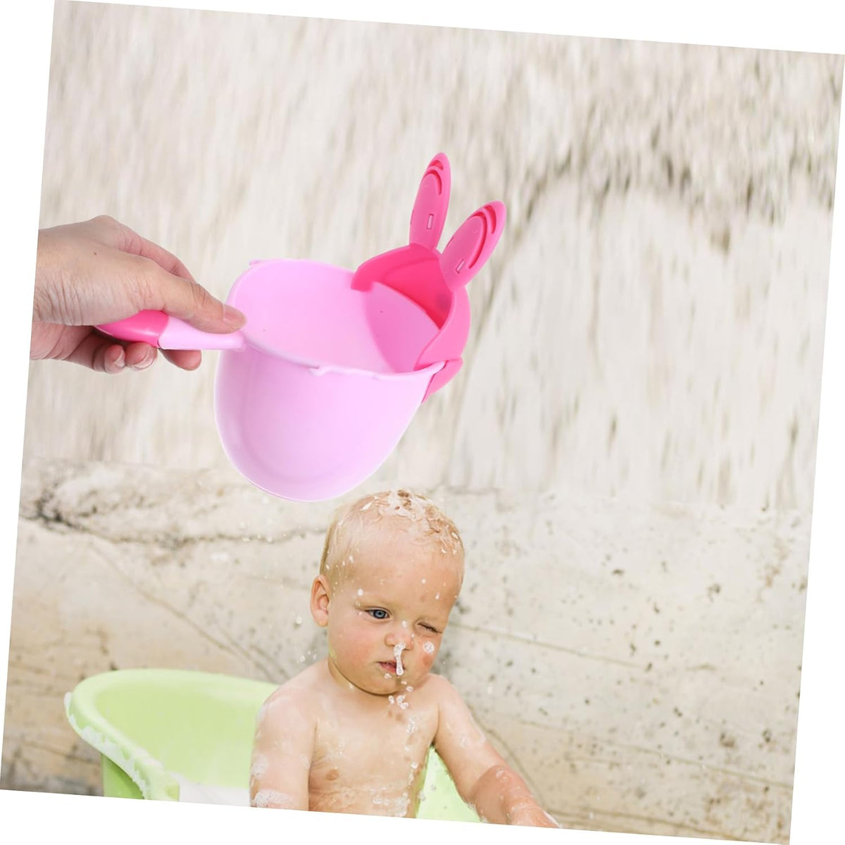 2 Pack Baby Bath Rinser Cup Set for Hair Washing, PP Animal Design