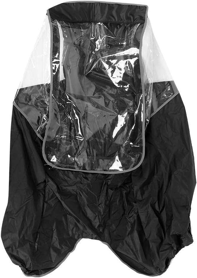 Rain Cover for with Ventilation for Comfortable Rides in Weather (Black) (Black)