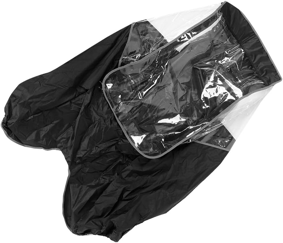 Rain Cover for with Ventilation for Comfortable Rides in Weather (Black) (Black)