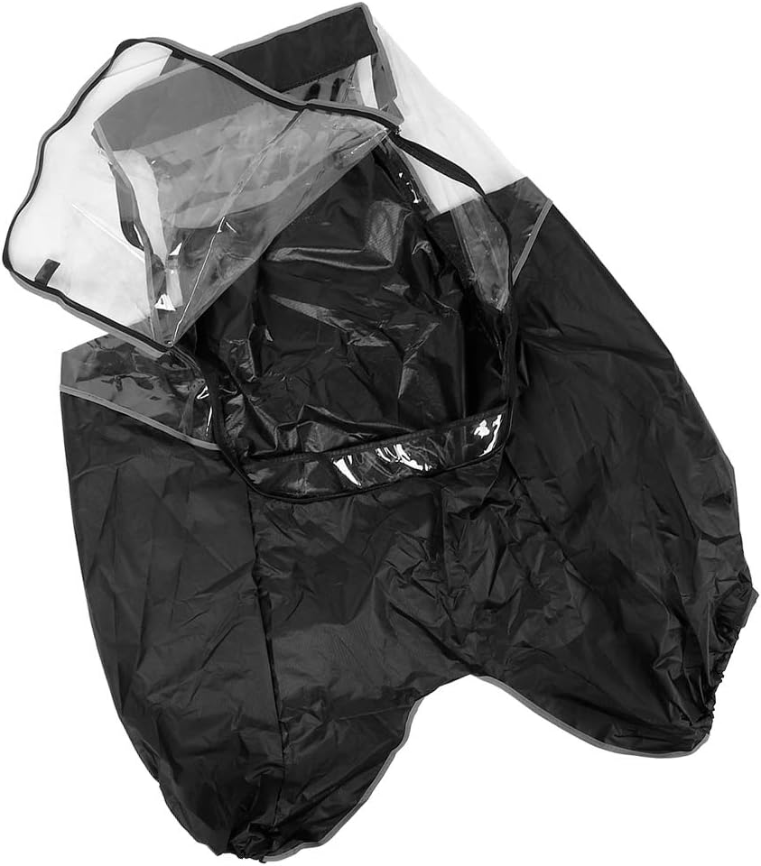 Rain Cover for with Ventilation for Comfortable Rides in Weather (Black) (Black)