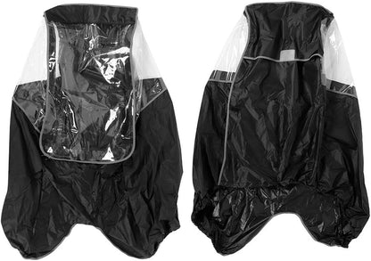 Rain Cover for with Ventilation for Comfortable Rides in Weather (Black) (Black)
