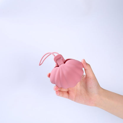 Compact Silicone Storage Case Shell Shape Portable Organiser Box for Soothing Container Box Compact Silicone Storage with Hanging Strap