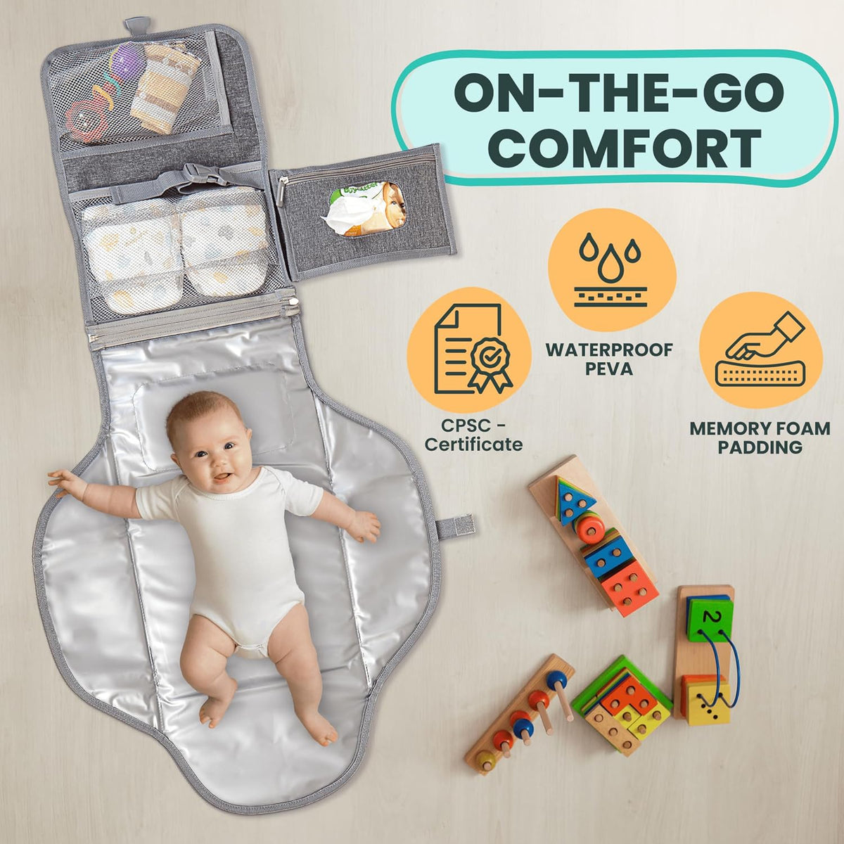 Newborn Essentials: Portable Changing Pad & Diaper Bag