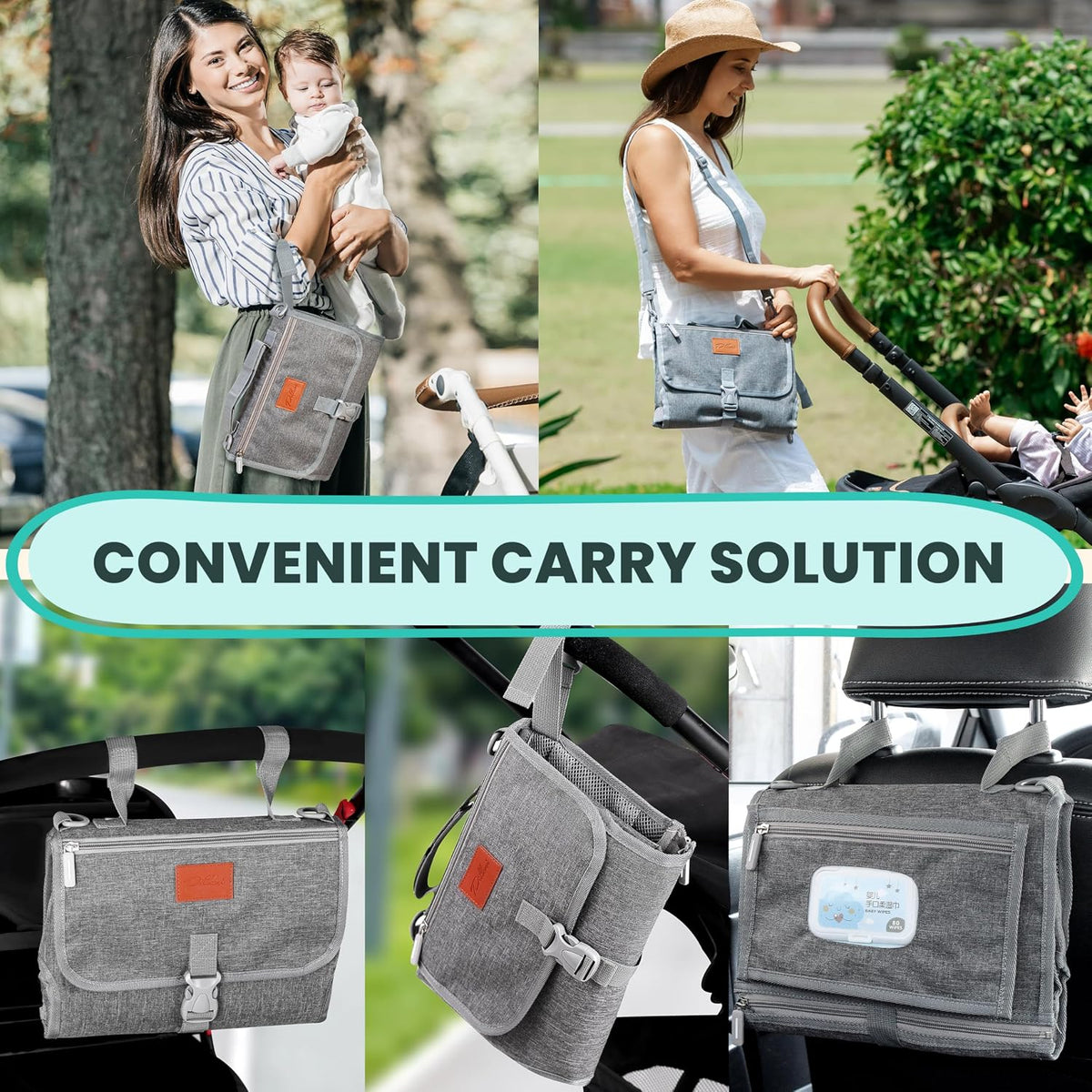 Newborn Essentials: Portable Changing Pad & Diaper Bag