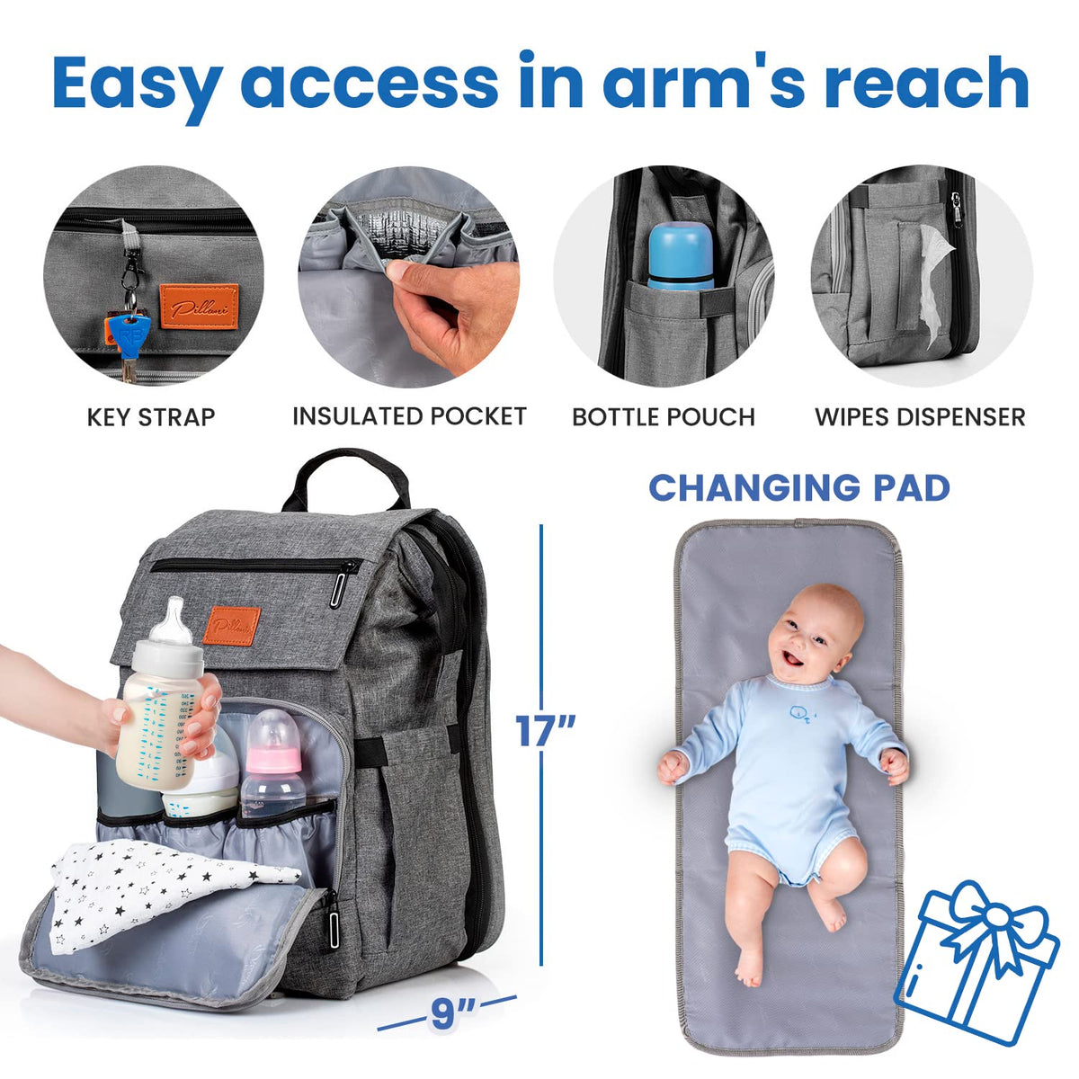 Newborn Essentials: Portable Changing Pad & Diaper Bag