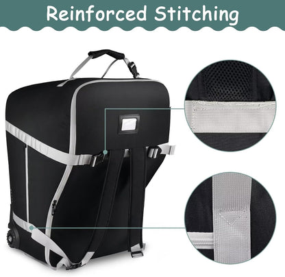 SCTEL Infant Car Seat Travel Bag Backpack for Airplane, with Wheels