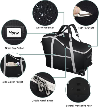 SCTEL Infant Car Seat Travel Bag Backpack for Airplane, with Wheels