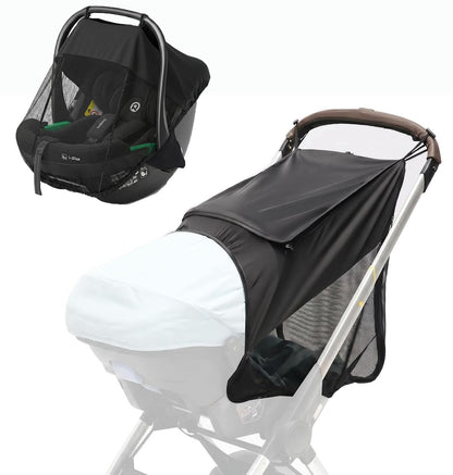Baby Stroller Sun Shade & Mousquito Net for Doona Car Seat Stroller Carseat Sun Shade Canopy Cover UPF50+ Stroller Sun Shade Extender