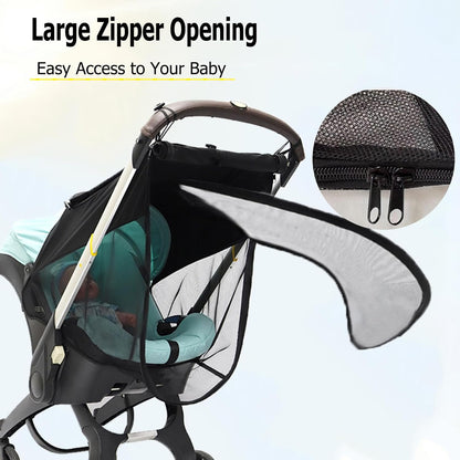 Baby Stroller Sun Shade & Mousquito Net for Doona Car Seat Stroller Carseat Sun Shade Canopy Cover UPF50+ Stroller Sun Shade Extender