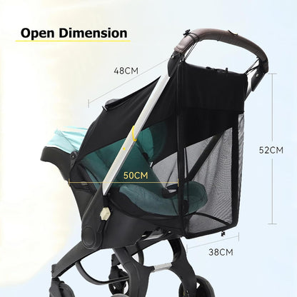 Baby Stroller Sun Shade & Mousquito Net for Doona Car Seat Stroller Carseat Sun Shade Canopy Cover UPF50+ Stroller Sun Shade Extender
