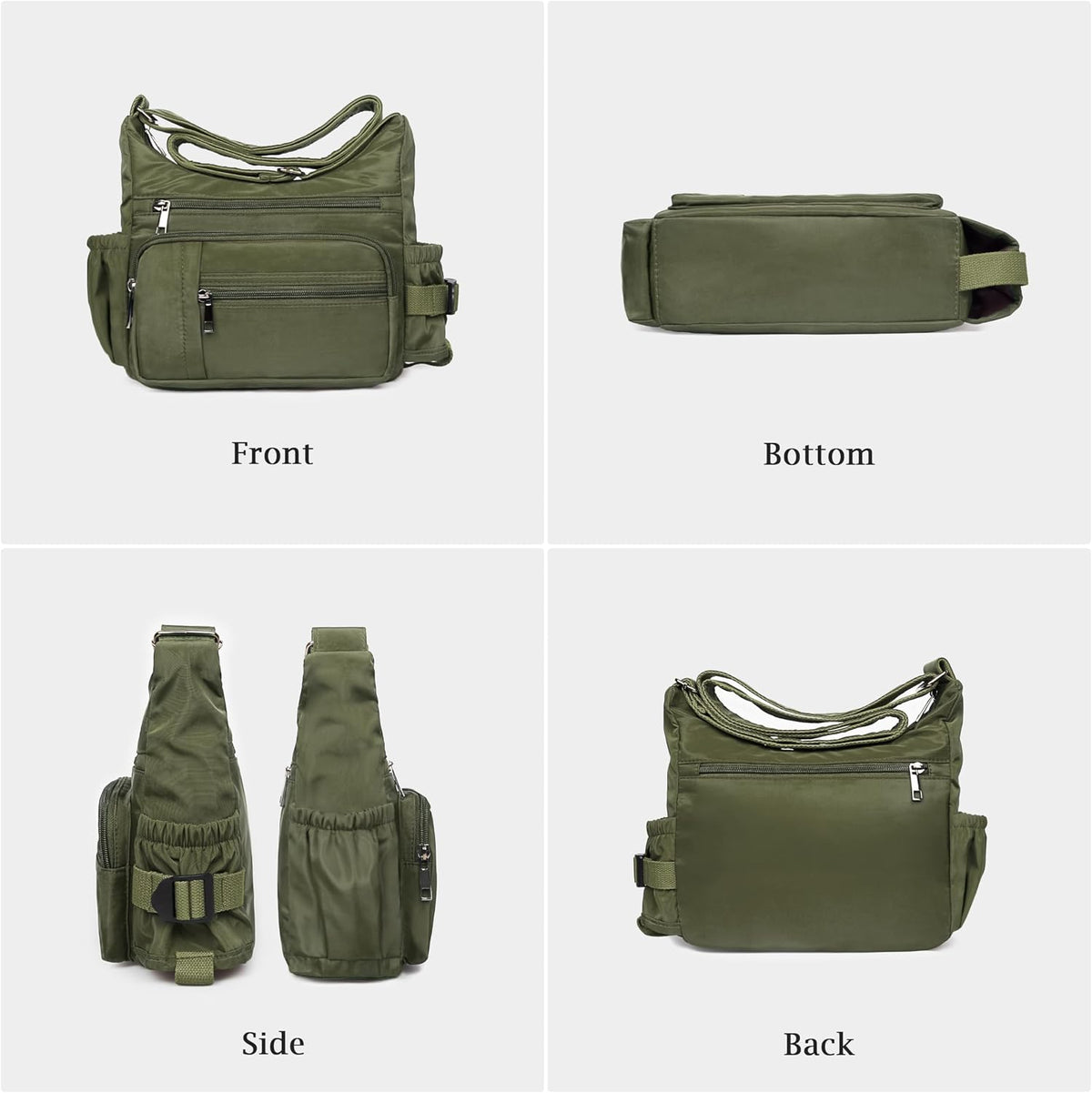 RFID Anti Thief Crossbody Bag for Women Waterproof Shoulder Bag Messenger Bag Casual Nylon Purse Handbag