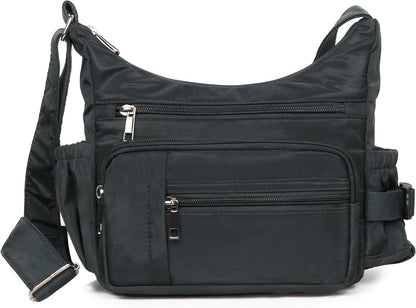 RFID Anti Thief Crossbody Bag for Women Waterproof Shoulder Bag Messenger Bag Casual Nylon Purse Handbag