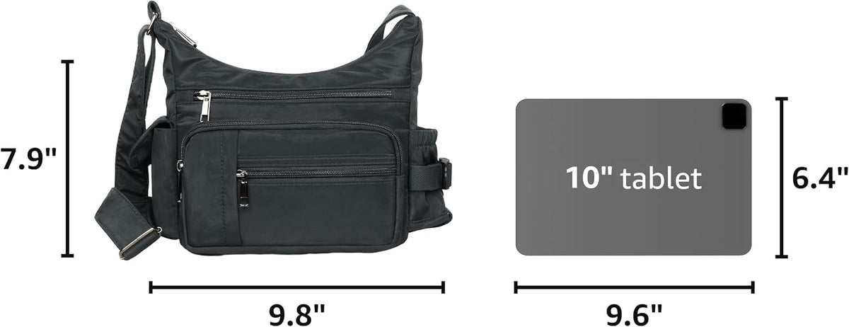 RFID Anti Thief Crossbody Bag for Women Waterproof Shoulder Bag Messenger Bag Casual Nylon Purse Handbag