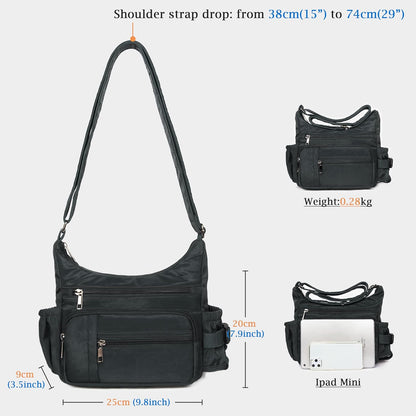 RFID Anti Thief Crossbody Bag for Women Waterproof Shoulder Bag Messenger Bag Casual Nylon Purse Handbag