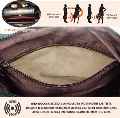 RFID Anti Thief Crossbody Bag for Women Waterproof Shoulder Bag Messenger Bag Casual Nylon Purse Handbag
