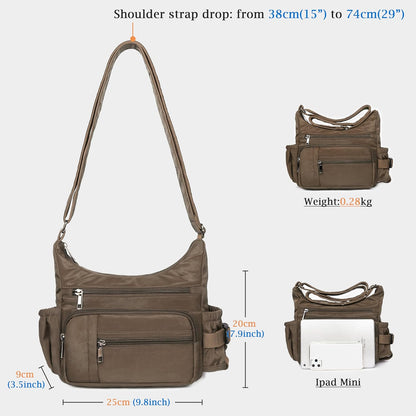 RFID Anti Thief Crossbody Bag for Women Waterproof Shoulder Bag Messenger Bag Casual Nylon Purse Handbag