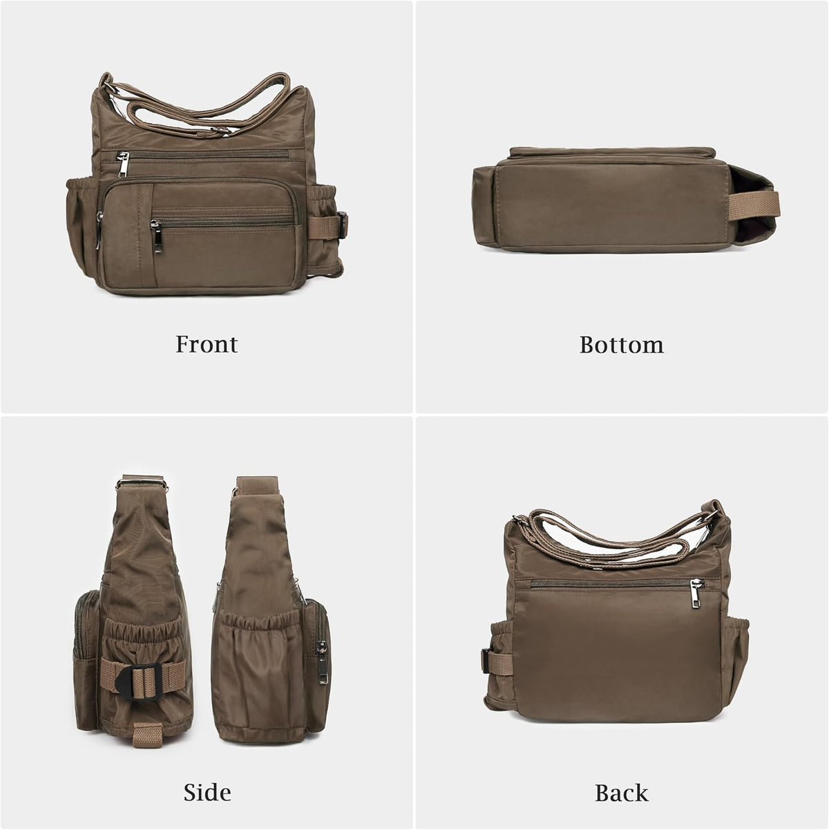 RFID Anti Thief Crossbody Bag for Women Waterproof Shoulder Bag Messenger Bag Casual Nylon Purse Handbag
