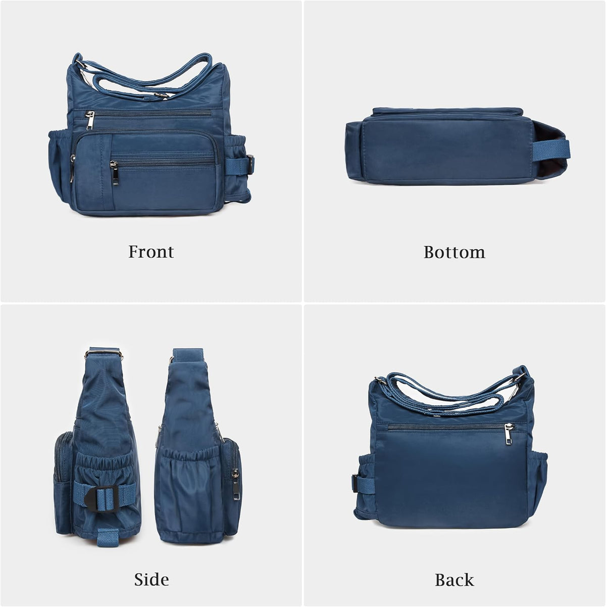 RFID Anti Thief Crossbody Bag for Women Waterproof Shoulder Bag Messenger Bag Casual Nylon Purse Handbag
