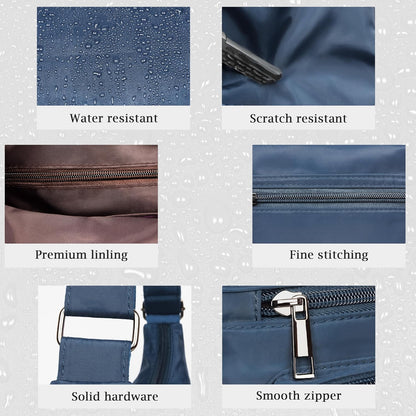 RFID Anti Thief Crossbody Bag for Women Waterproof Shoulder Bag Messenger Bag Casual Nylon Purse Handbag