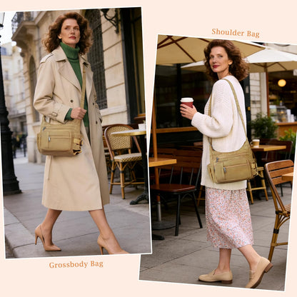 RFID Anti Thief Crossbody Bag for Women Waterproof Shoulder Bag Messenger Bag Casual Nylon Purse Handbag