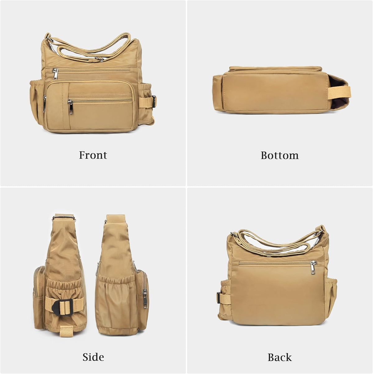 RFID Anti Thief Crossbody Bag for Women Waterproof Shoulder Bag Messenger Bag Casual Nylon Purse Handbag