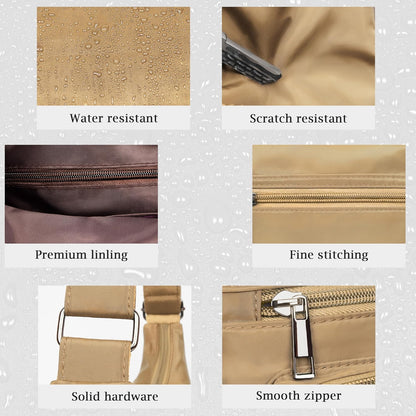 RFID Anti Thief Crossbody Bag for Women Waterproof Shoulder Bag Messenger Bag Casual Nylon Purse Handbag