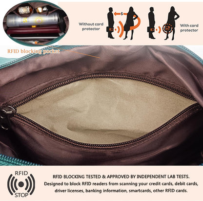 RFID Anti Thief Crossbody Bag for Women Waterproof Shoulder Bag Messenger Bag Casual Nylon Purse Handbag