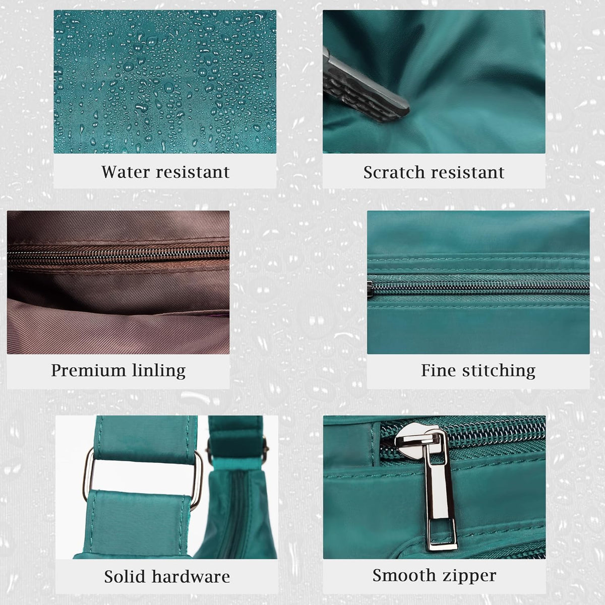RFID Anti Thief Crossbody Bag for Women Waterproof Shoulder Bag Messenger Bag Casual Nylon Purse Handbag