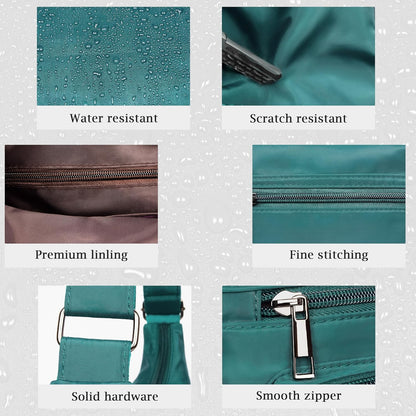 RFID Anti Thief Crossbody Bag for Women Waterproof Shoulder Bag Messenger Bag Casual Nylon Purse Handbag