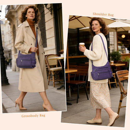 RFID Anti Thief Crossbody Bag for Women Waterproof Shoulder Bag Messenger Bag Casual Nylon Purse Handbag