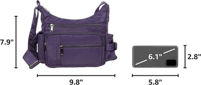 RFID Anti Thief Crossbody Bag for Women Waterproof Shoulder Bag Messenger Bag Casual Nylon Purse Handbag