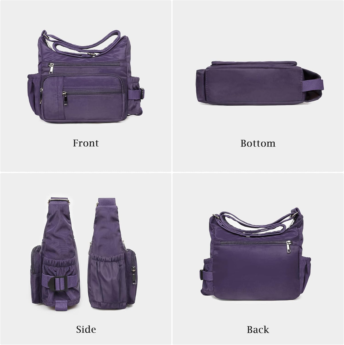 RFID Anti Thief Crossbody Bag for Women Waterproof Shoulder Bag Messenger Bag Casual Nylon Purse Handbag