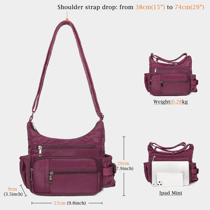 RFID Anti Thief Crossbody Bag for Women Waterproof Shoulder Bag Messenger Bag Casual Nylon Purse Handbag