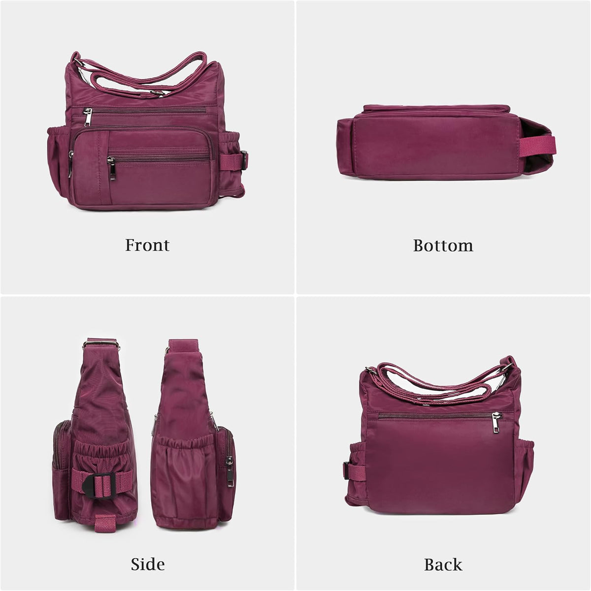 RFID Anti Thief Crossbody Bag for Women Waterproof Shoulder Bag Messenger Bag Casual Nylon Purse Handbag