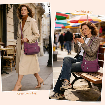 RFID Anti Thief Crossbody Bag for Women Waterproof Shoulder Bag Messenger Bag Casual Nylon Purse Handbag