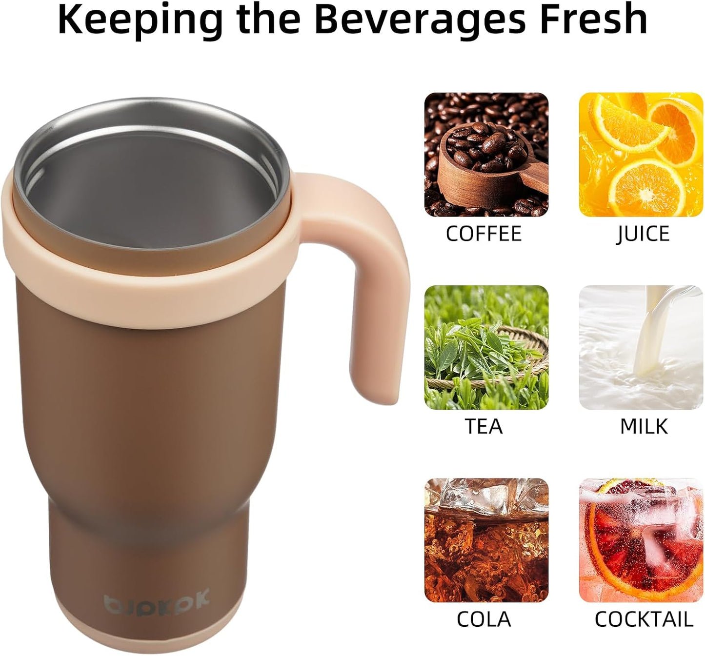 14 oz Insulated Water Bottle with Handle & Straw, Stainless Steel | Double Wall Vacuum, Leak Proof, Sweatproof, Wide Mouth, BPA Free, Dishwasher Safe, Keeps Cold/Hot, Travel, Green