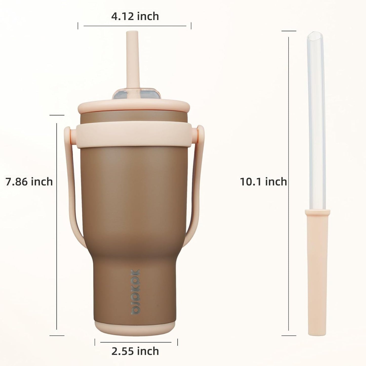 14 oz Insulated Water Bottle with Handle & Straw, Stainless Steel | Double Wall Vacuum, Leak Proof, Sweatproof, Wide Mouth, BPA Free, Dishwasher Safe, Keeps Cold/Hot, Travel, Green