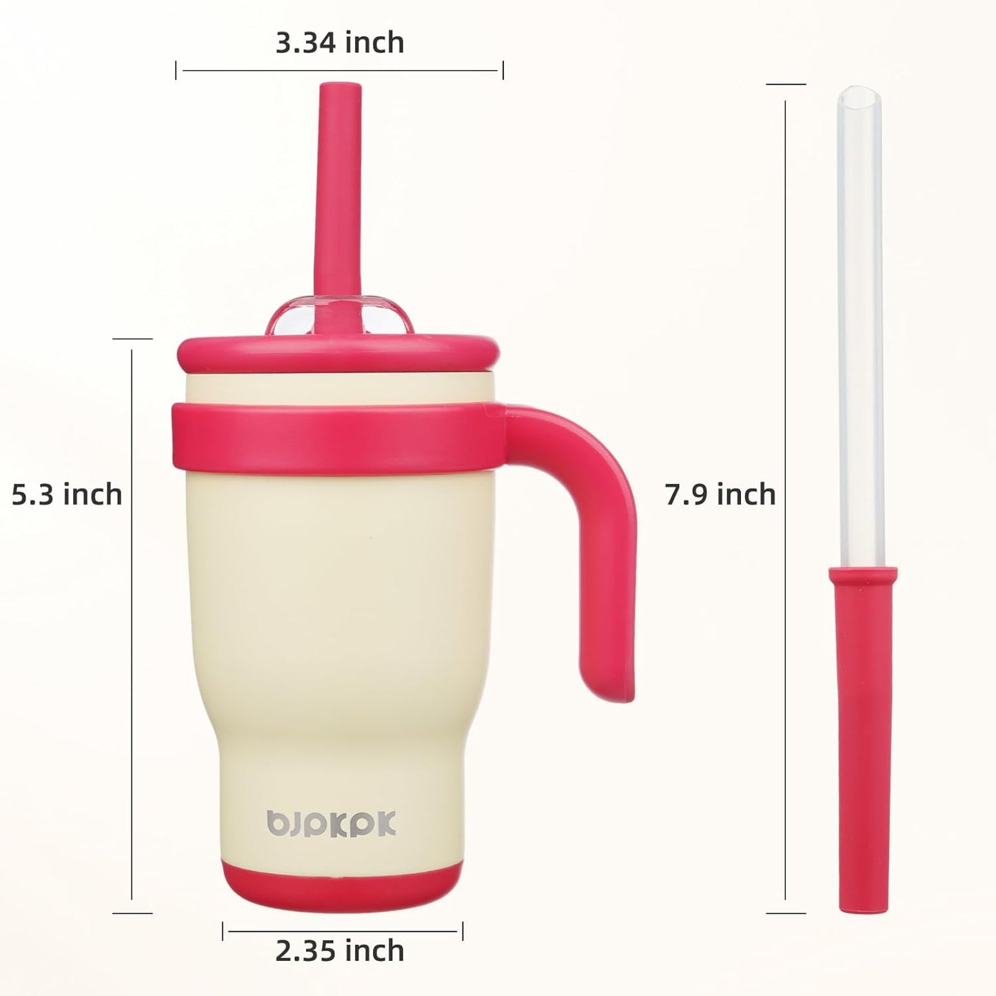 14 oz Insulated Water Bottle with Handle & Straw, Stainless Steel | Double Wall Vacuum, Leak Proof, Sweatproof, Wide Mouth, BPA Free, Dishwasher Safe, Keeps Cold/Hot, Travel, Green