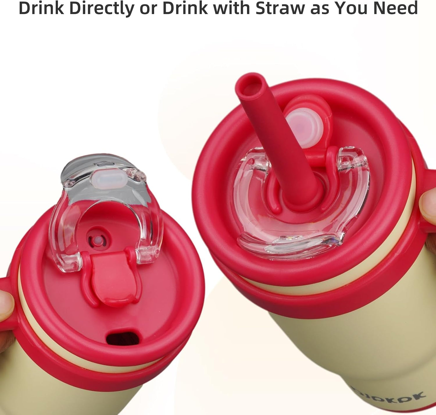 14 oz Insulated Water Bottle with Handle & Straw, Stainless Steel | Double Wall Vacuum, Leak Proof, Sweatproof, Wide Mouth, BPA Free, Dishwasher Safe, Keeps Cold/Hot, Travel, Green