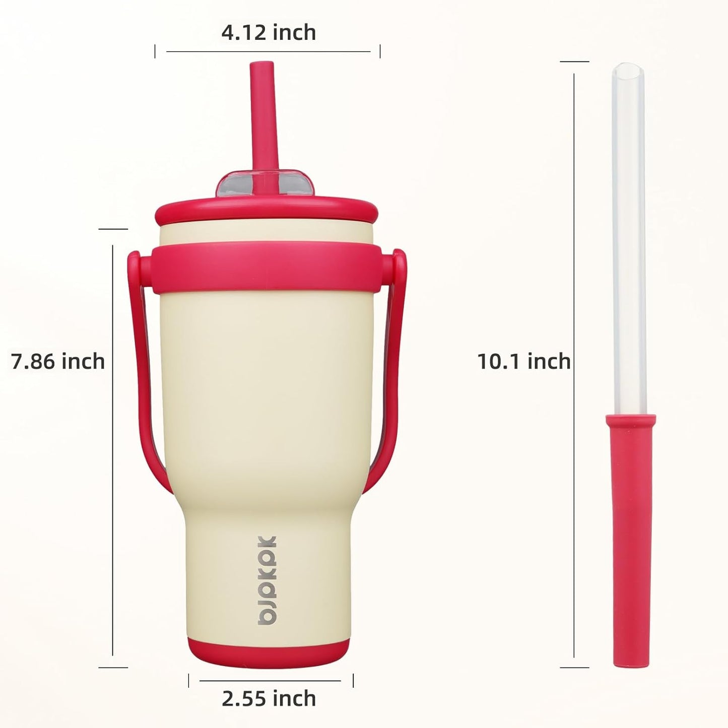 14 oz Insulated Water Bottle with Handle & Straw, Stainless Steel | Double Wall Vacuum, Leak Proof, Sweatproof, Wide Mouth, BPA Free, Dishwasher Safe, Keeps Cold/Hot, Travel, Green