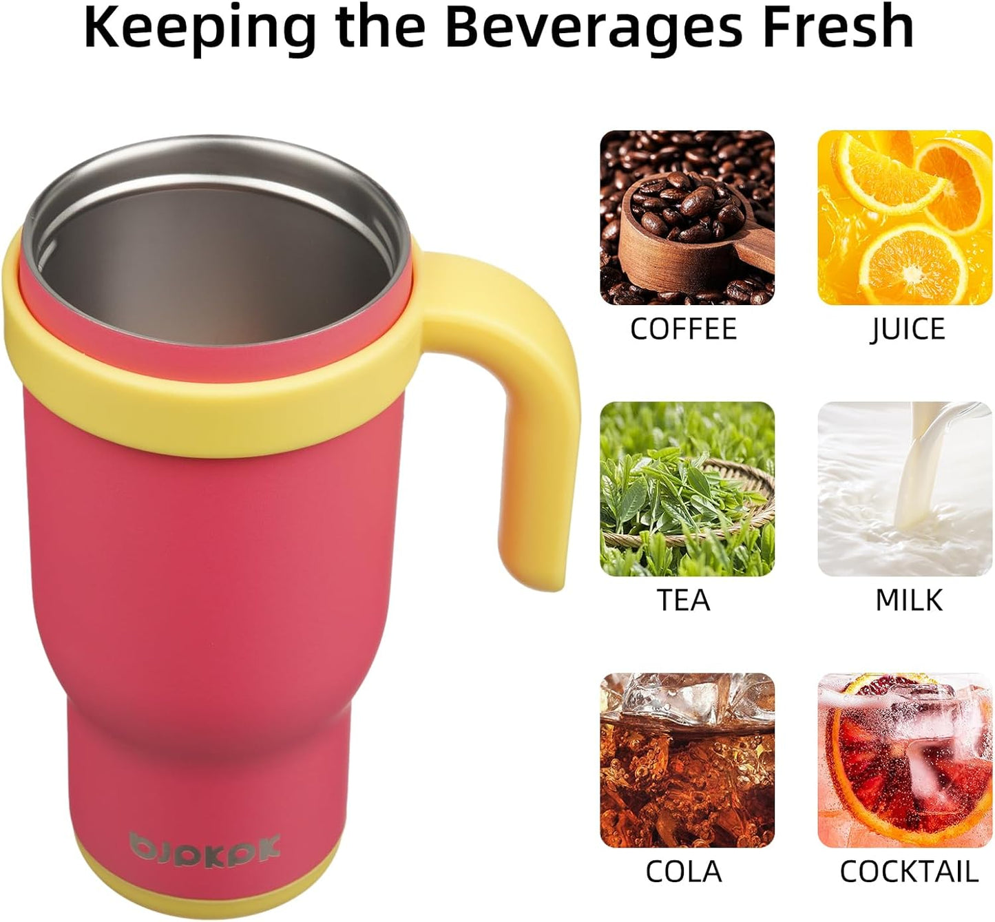 14 oz Insulated Water Bottle with Handle & Straw, Stainless Steel | Double Wall Vacuum, Leak Proof, Sweatproof, Wide Mouth, BPA Free, Dishwasher Safe, Keeps Cold/Hot, Travel, Green