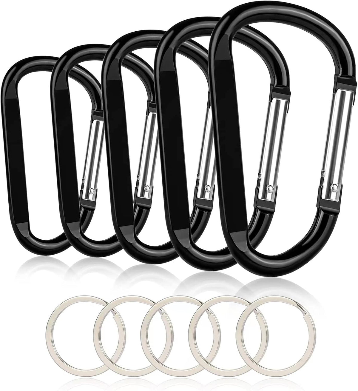 Carabiner Caribeaner Clip,Extra Large 4" Aluminum Carabeaner Keychain Hook,Spring Snap Key Chain Clip