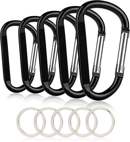 Carabiner Caribeaner Clip,Extra Large 4" Aluminum Carabeaner Keychain Hook,Spring Snap Key Chain Clip