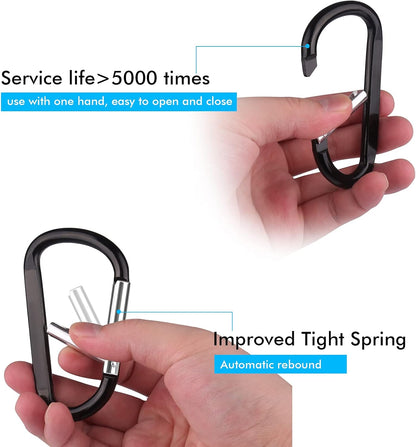 Carabiner Caribeaner Clip,Extra Large 4" Aluminum Carabeaner Keychain Hook,Spring Snap Key Chain Clip