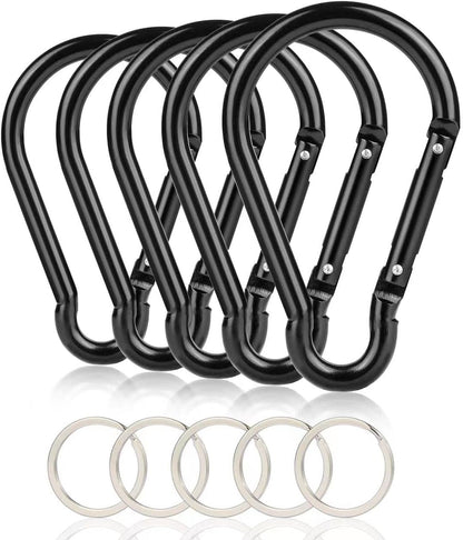 Carabiner Caribeaner Clip,Extra Large 4" Aluminum Carabeaner Keychain Hook,Spring Snap Key Chain Clip