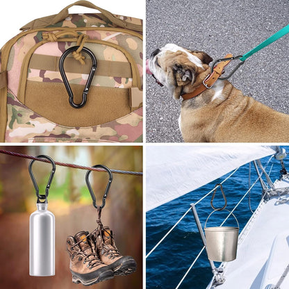 Carabiner Caribeaner Clip,Extra Large 4" Aluminum Carabeaner Keychain Hook,Spring Snap Key Chain Clip