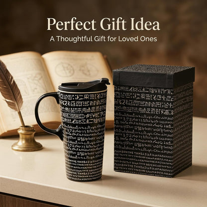 17oz Ceramic Travel Mug with Lid, Goldfinch Bird Coffee Mug, Large Floral Tea Cup with Handle, Microwave & Dishwasher Safe, Gift Box Included | Splash-resistant lid • Comfortable grip • Smooth ceramic finish • Easy cleaning • Gift box included
