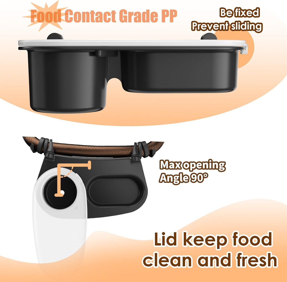 Upgrade Universal Stroller Snack Tray-Compatible with Nuna Uppababy Bugaboo,Stroller Cup Holder Tray with Silicone Arms Grip Bumper Bar,Stroller Tray Attachment with Cups Holder for Baby Toddler