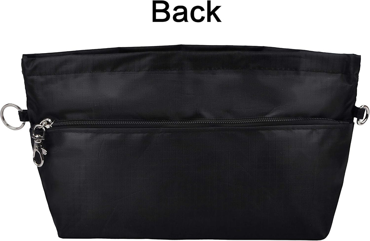 Handbag Purse Tote Pocketbook Organizer Insert Zipper Closure 11 Pockets 3 Sizes Many Colors