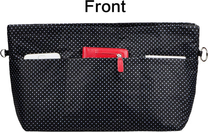 Handbag Purse Tote Pocketbook Organizer Insert Zipper Closure 11 Pockets 3 Sizes Many Colors